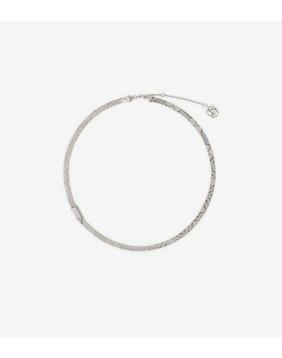 Engraved Check Necklace​