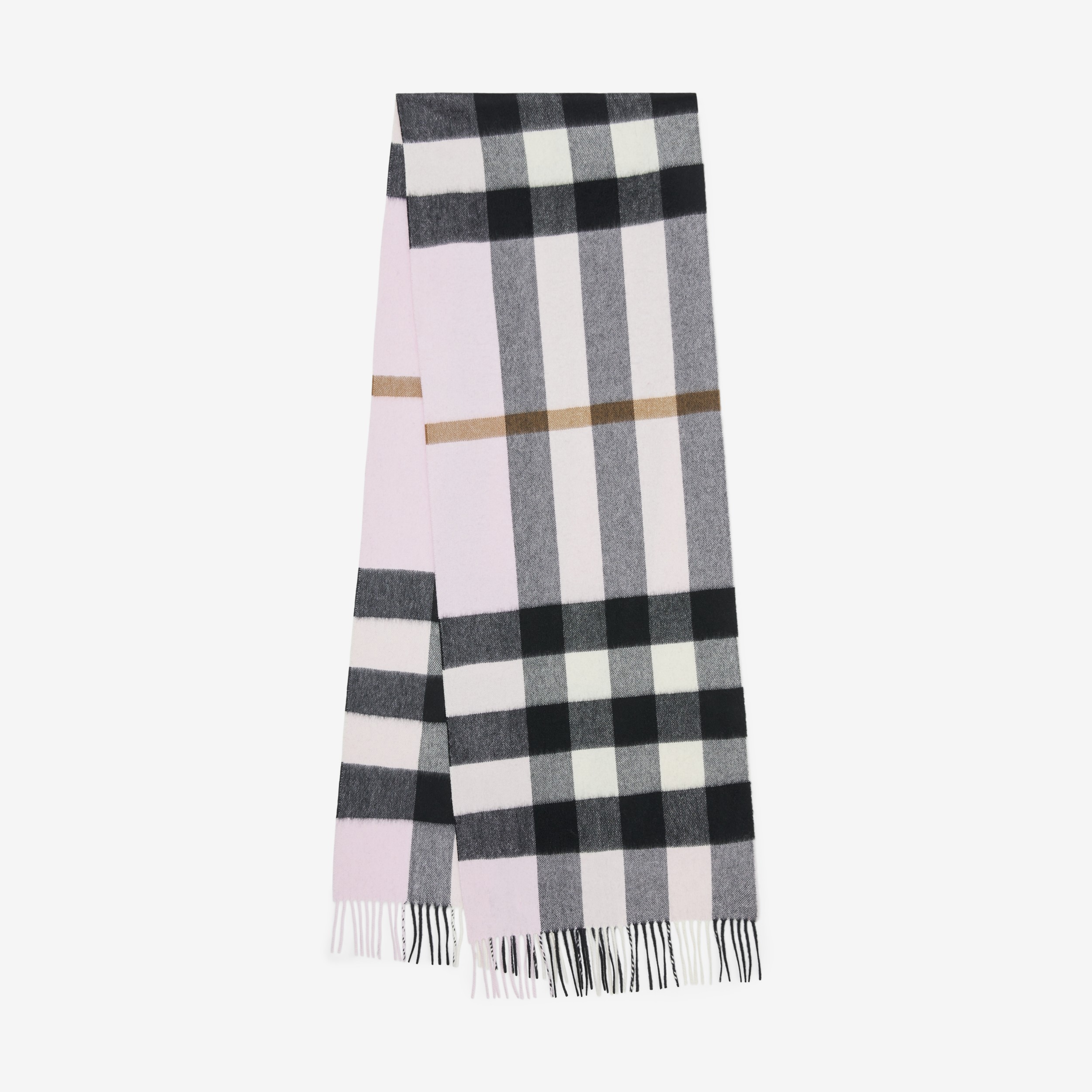 Check Cashmere Scarf in Pale Candy Pink | Burberry® Official