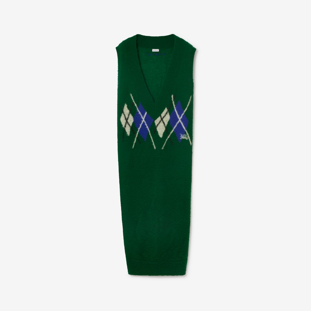 Burberry Argyle Wool Dress In Ivy