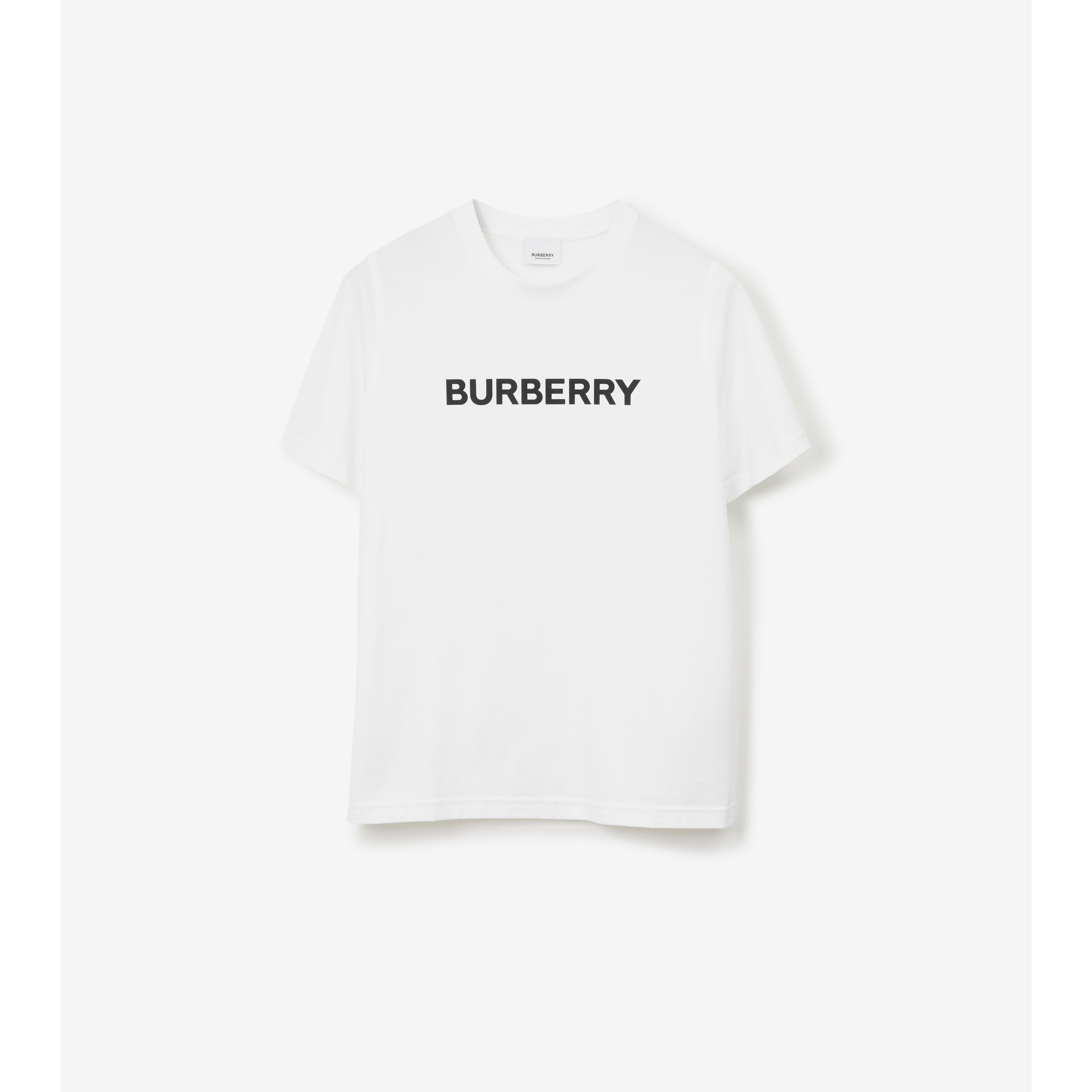 Logo Cotton T-shirt in Black - Women | Burberry® Official