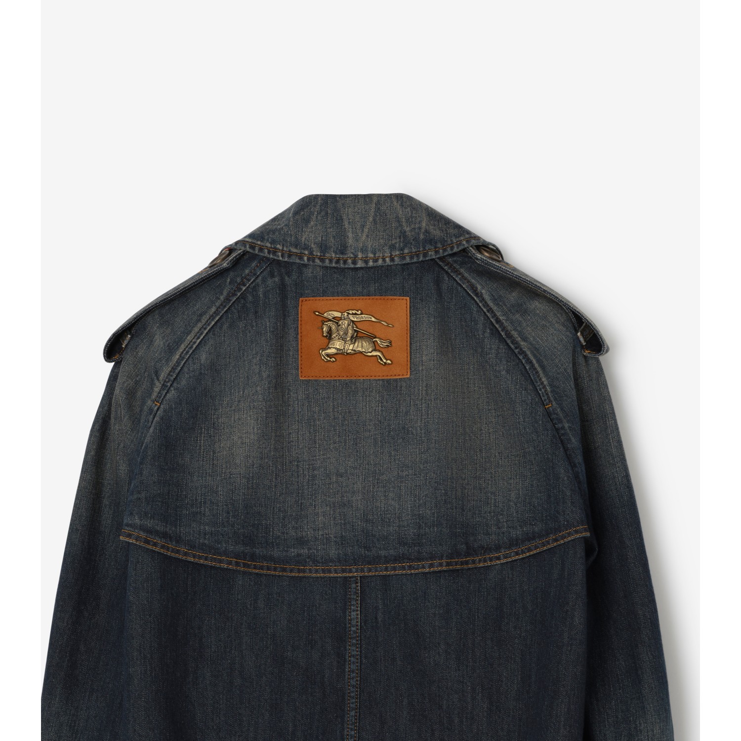 Cropped Denim Mayfair Trench Jacket - thumbnail 5