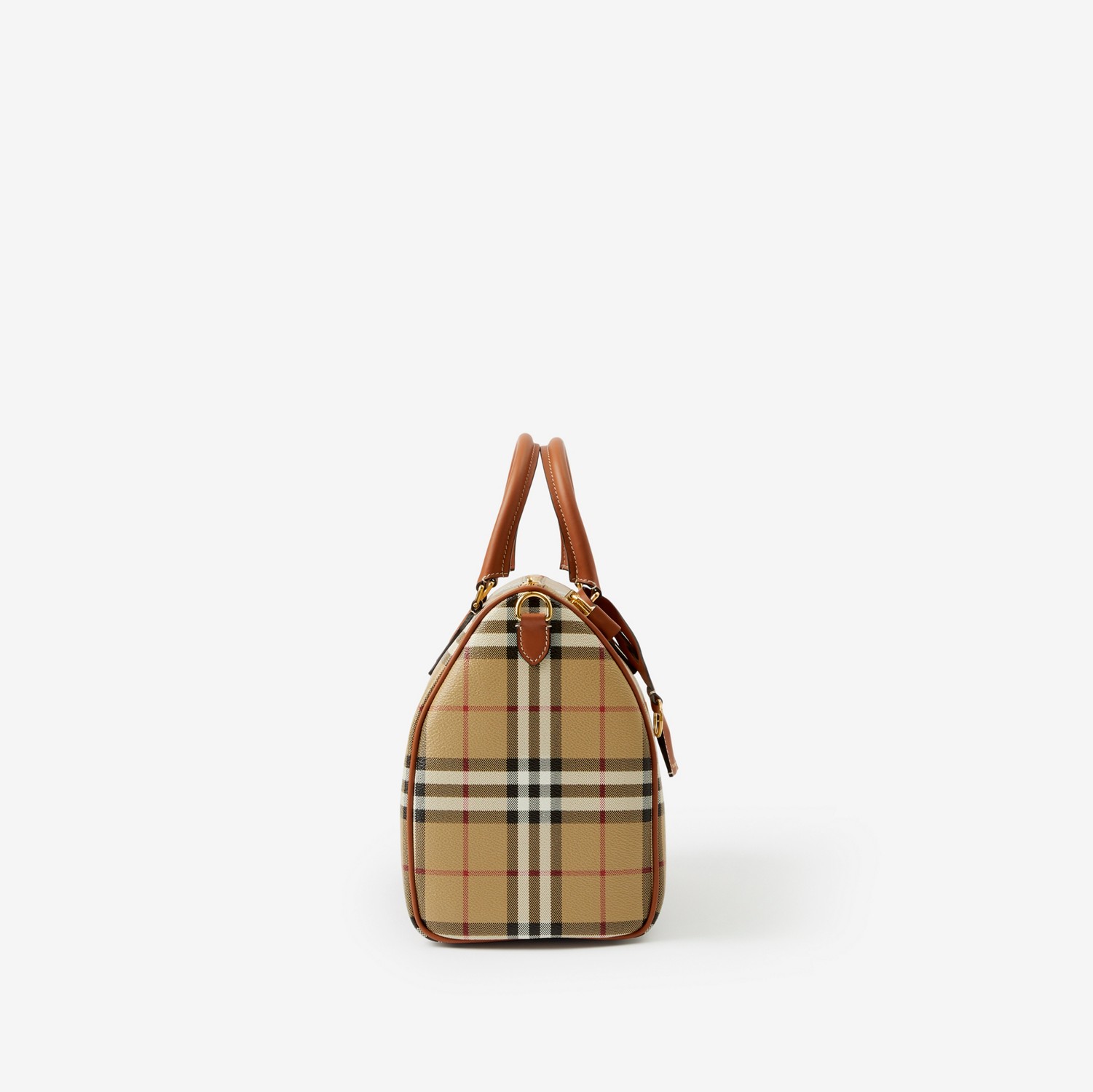 Check Medium Bowling Bag in Archive Beige/briar Brown - Women | Burberry® Official