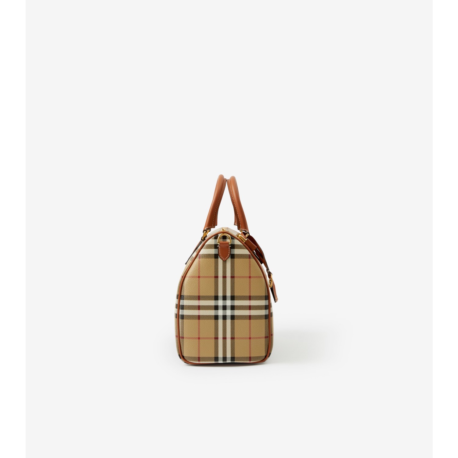 Burberry, Bags, Price Drop Burberry Grain Check Medium Orchard Bowling Bag  In Military Red