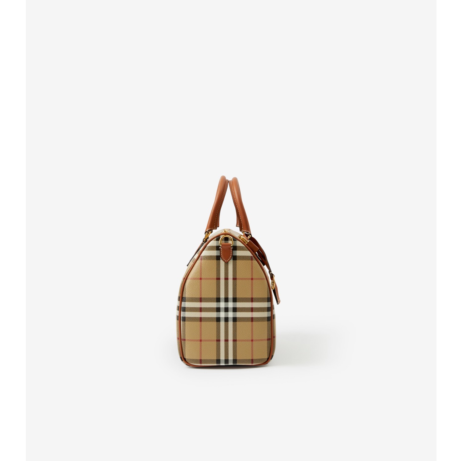 Burberry Haymarket Check Coated Chester Canvas Medium Bowling Bag