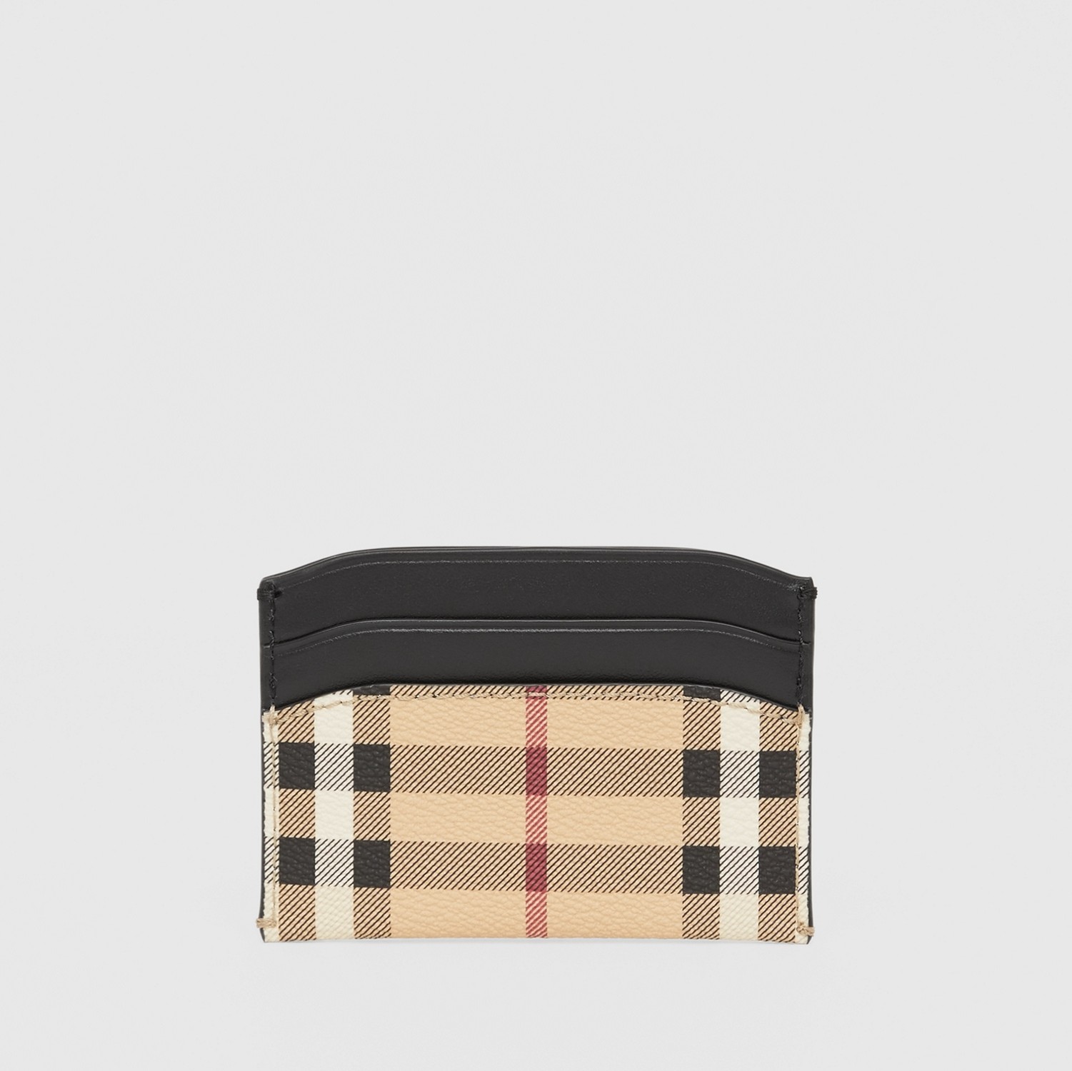 Haymarket Check E-canvas and Leather Card Case