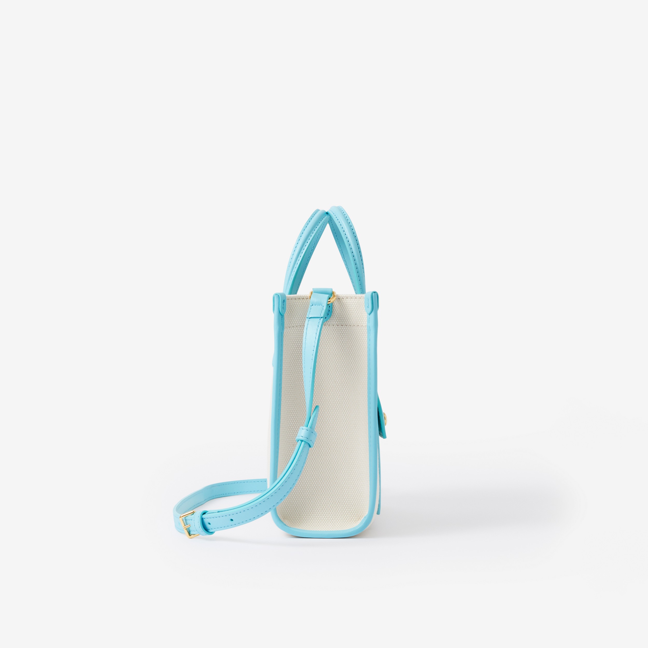 Mini Freya Tote in Natural/cool Sky Blue - Women | Burberry® Official - 2