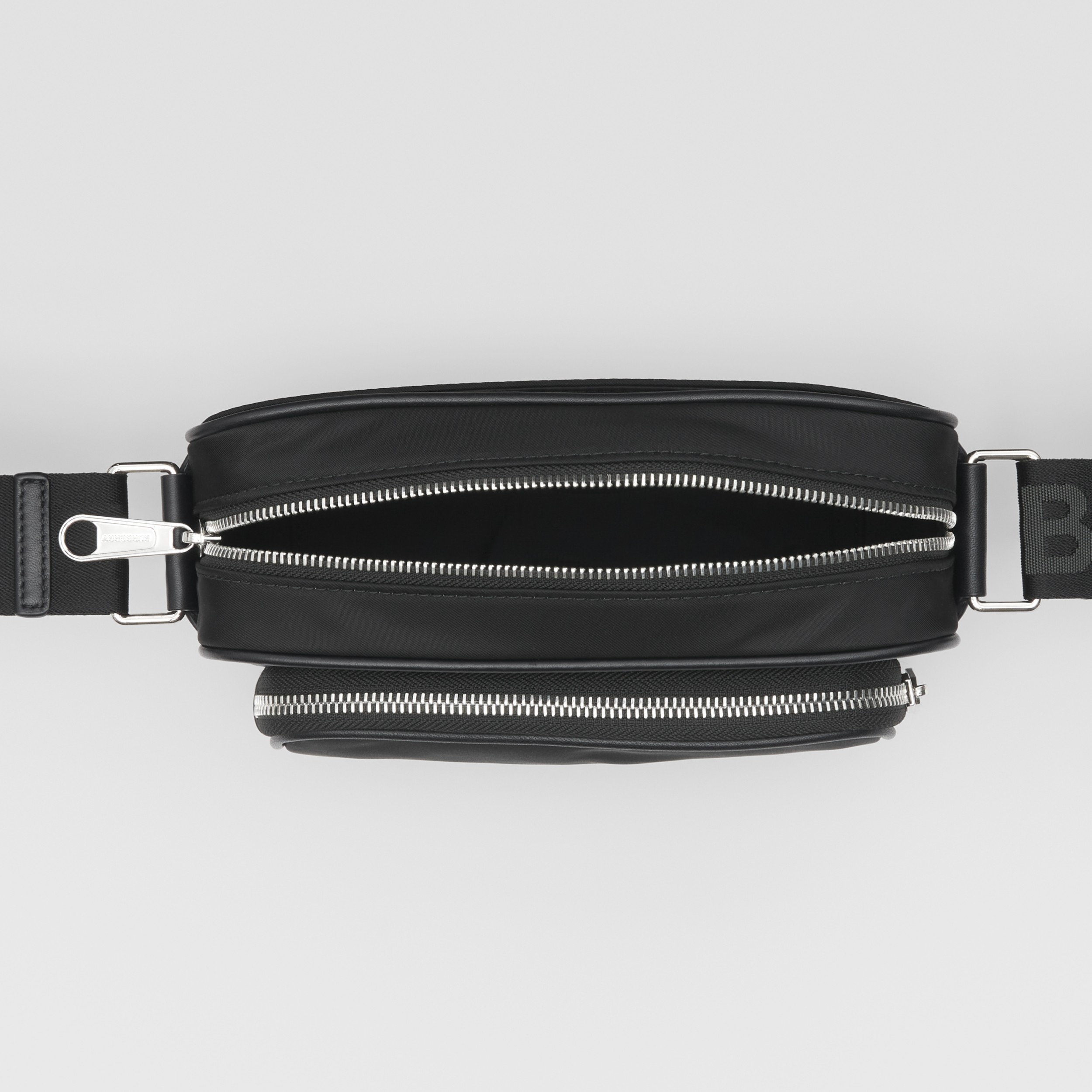 Logo Print Nylon Crossbody Bag in Black Men Burberry® Official