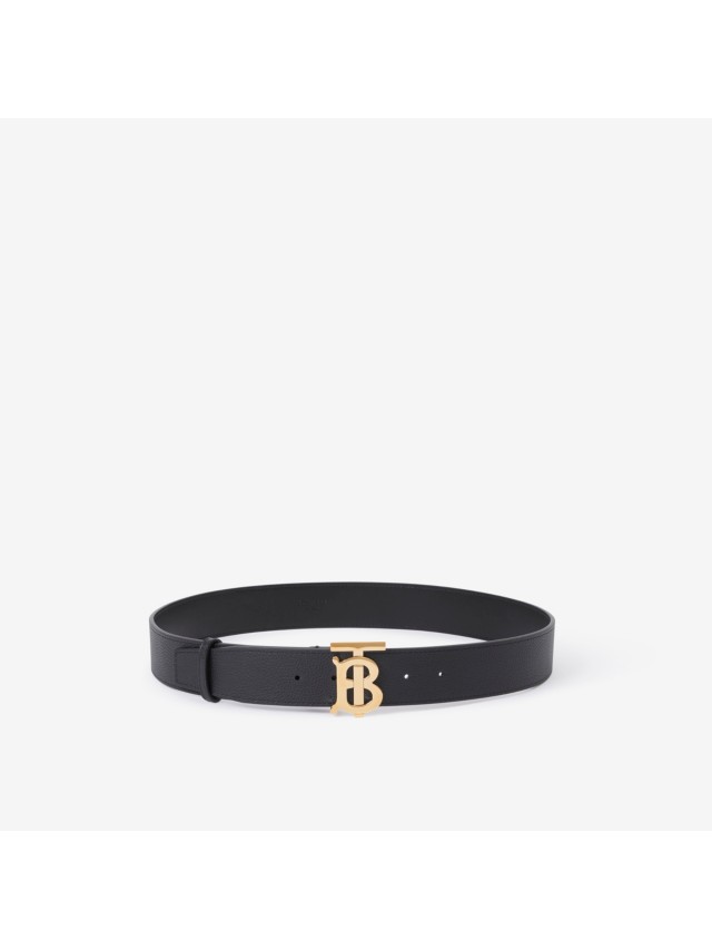 mens black burberry belt