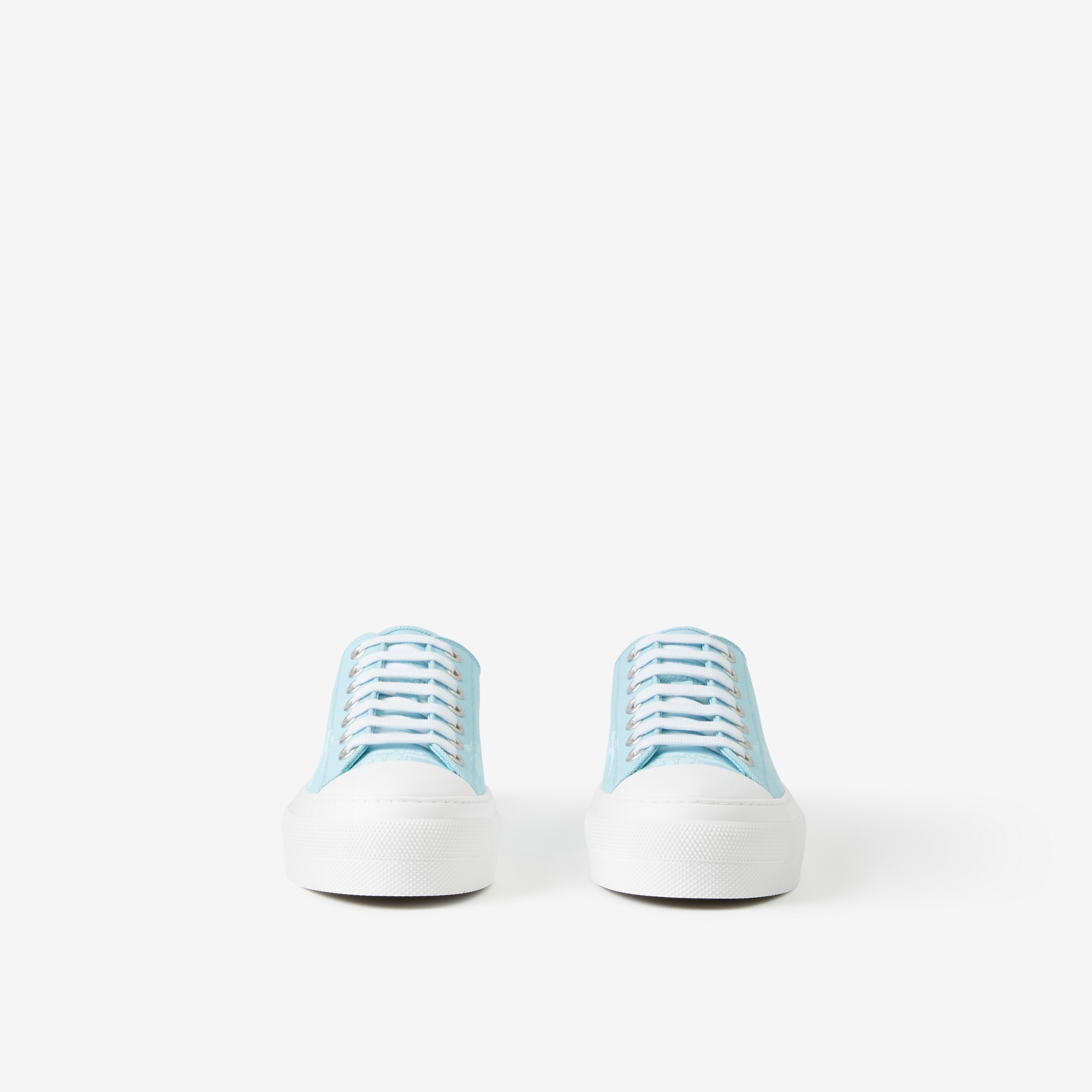 EKD Print Cotton Sneakers in Pale Blue - Women | Burberry® Official - 2