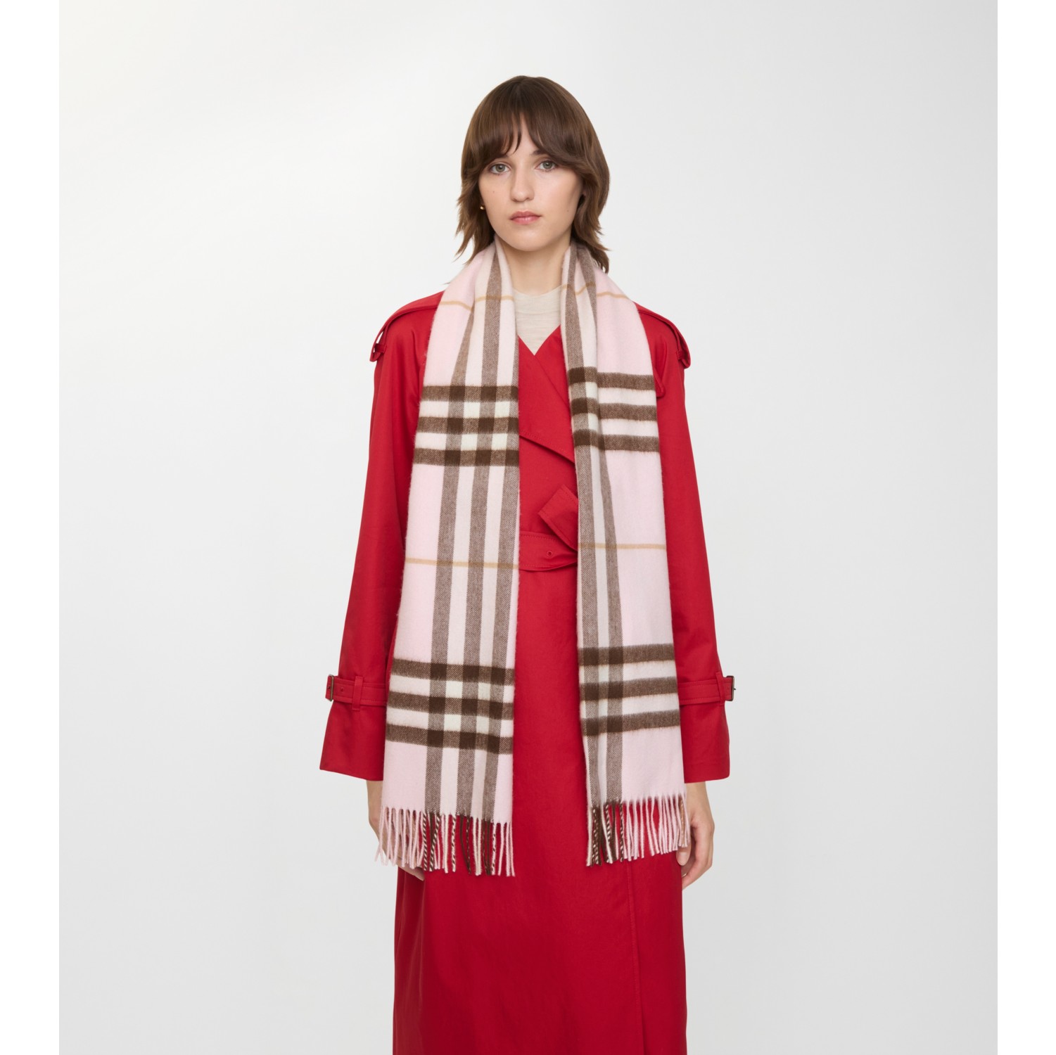 Check Cashmere Scarf