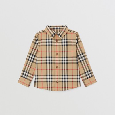 Vintage Check Stretch Cotton Shirt