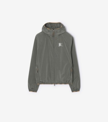 Nylon Hooded Jacket in Carbon grey - Men | Burberry® Official