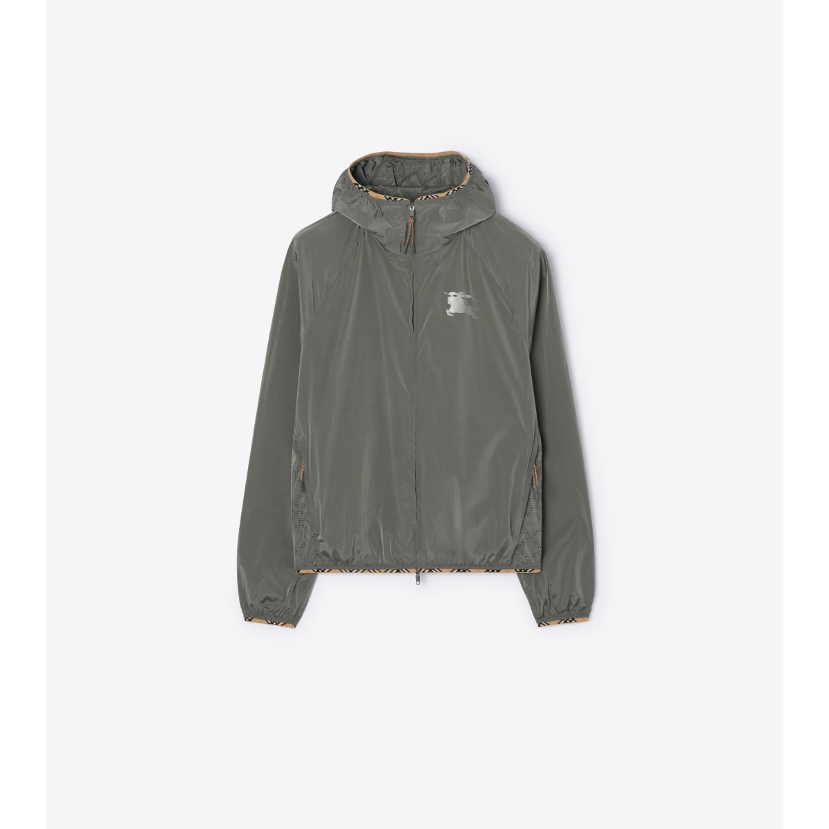  Check Nylon Hooded Jacket