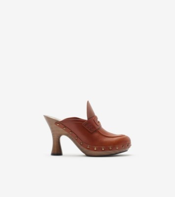 サンダル・ミュール BURBERRY POTTER CLOGS IN SMOOTH LEATHER Burberry Potter Clogs In Smooth Leather | italist