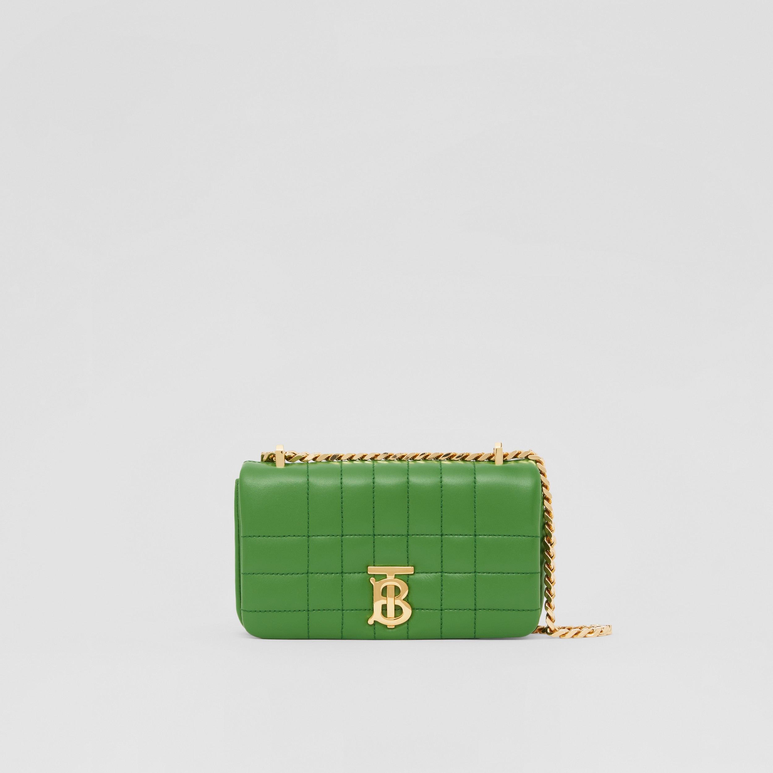 Quilted Leather Mini Lola Bag in Deep Emerald Green - Women | Burberry® Official - 1