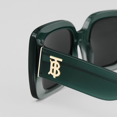 dark green frame sunglasses