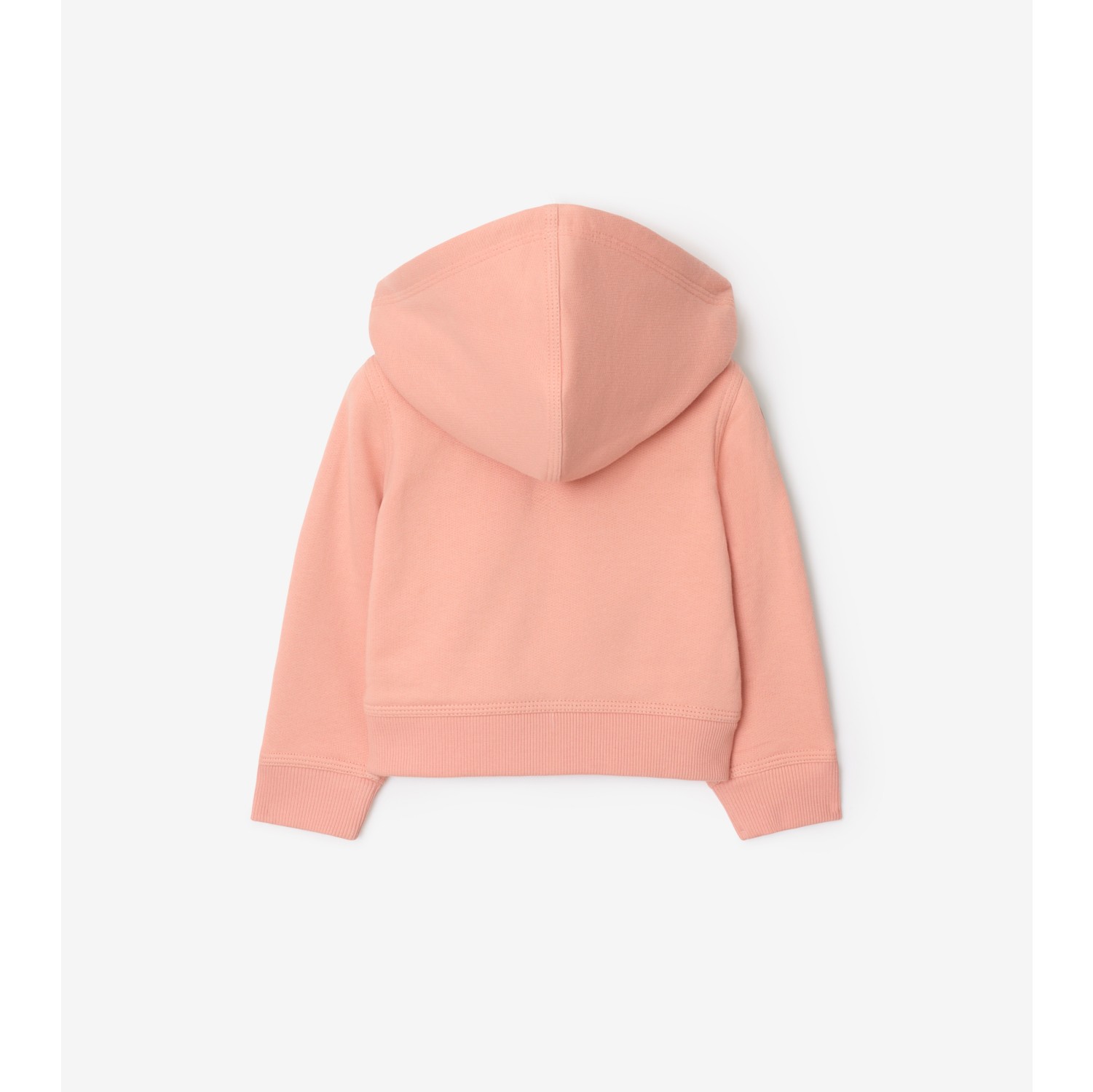 Check Trim Cotton Zip Hoodie