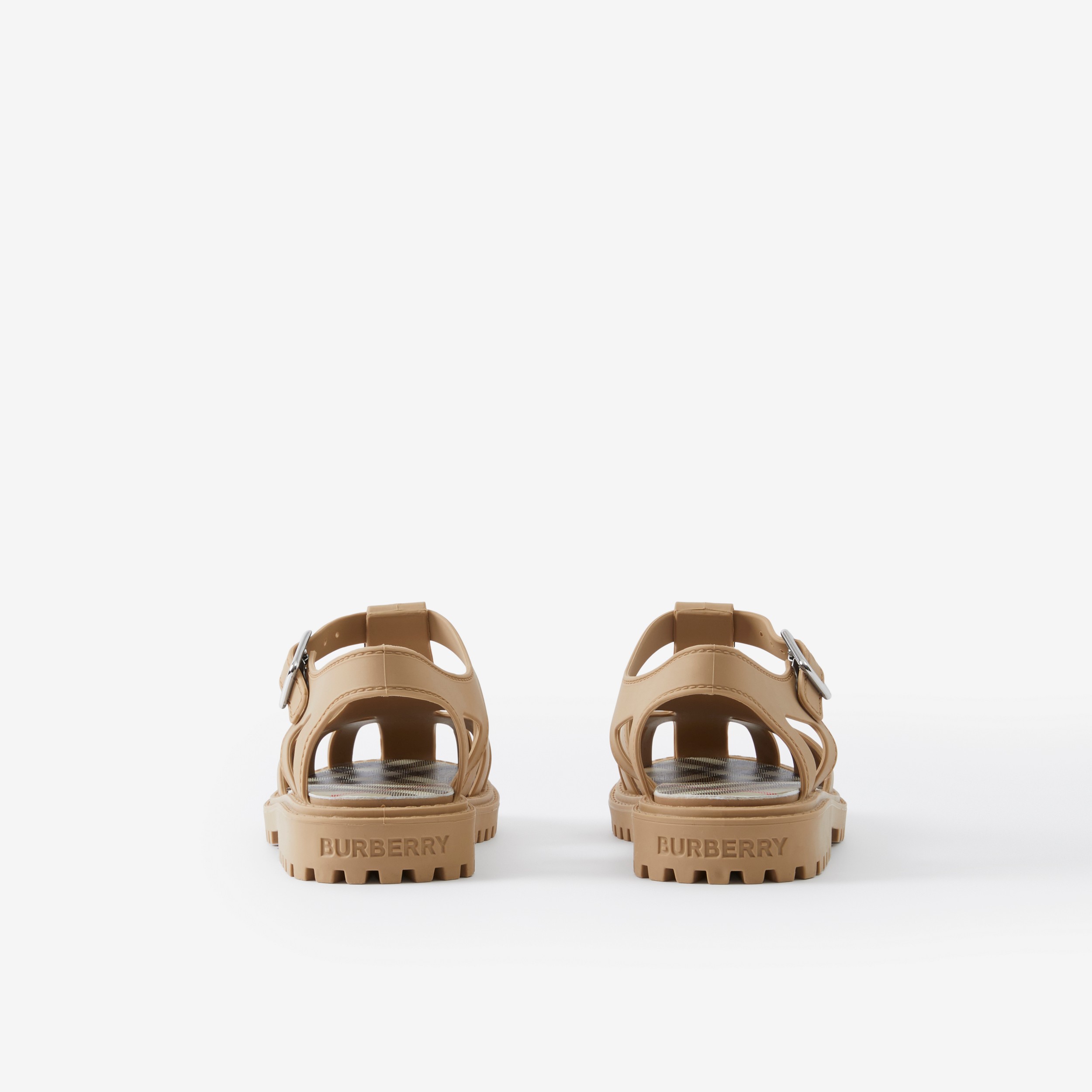 Sandálias de borracha com monograma (Bege Clássico) - Crianças | Burberry® oficial - 3