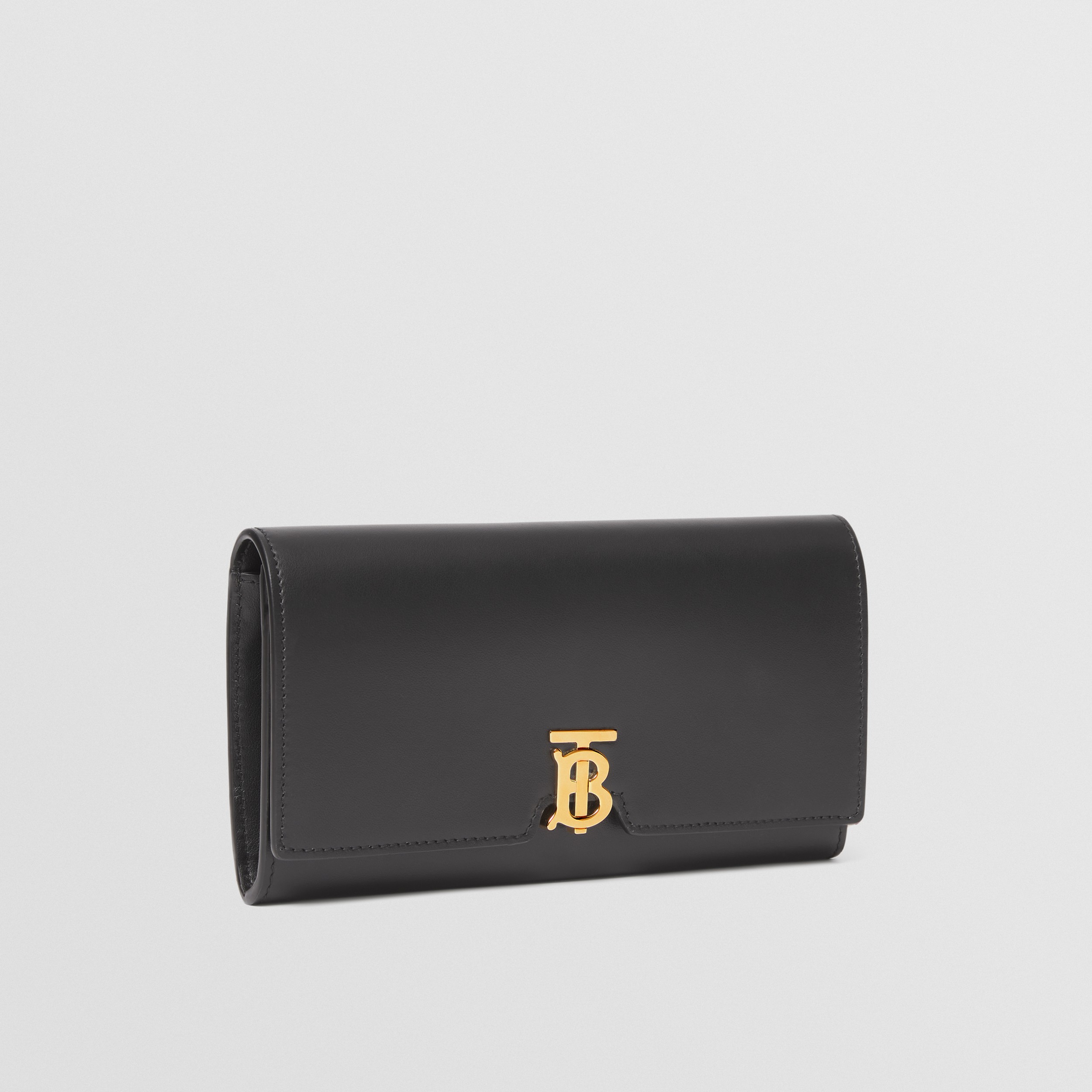 Leather TB Continental Wallet in Black - Women | Burberry® Official - 4