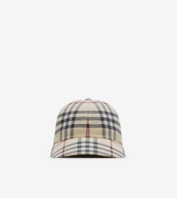 Burberry check-plaid cotton baseball cap - Blue