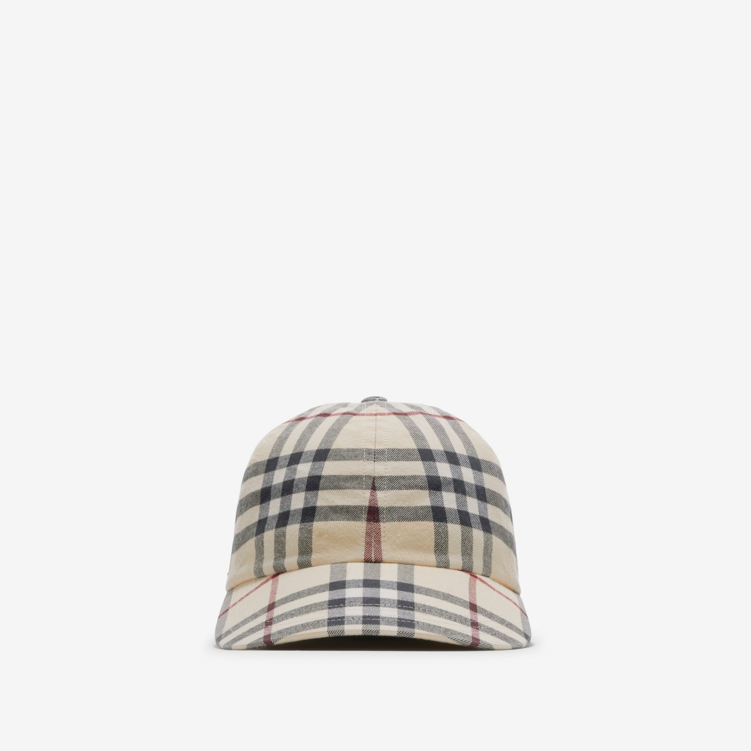 格纹棉质棒球帽 (石色) | Burberry® 博柏利官网