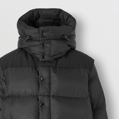 mens black puffer coat with hood