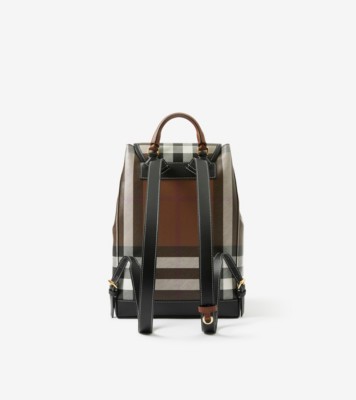 Check Backpack in Dark birch brown Women Burberry Official