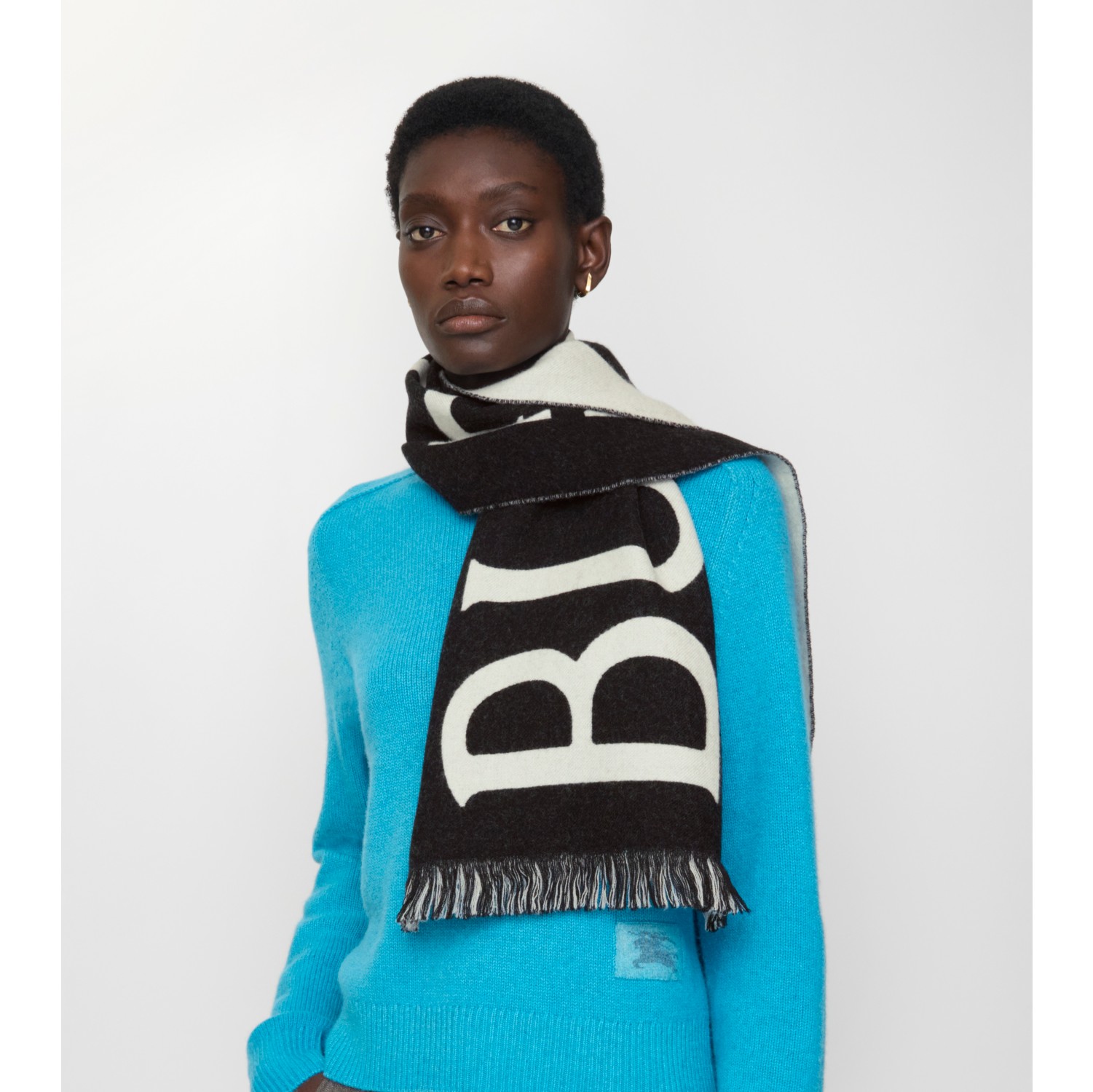 Logo Wool Scarf
