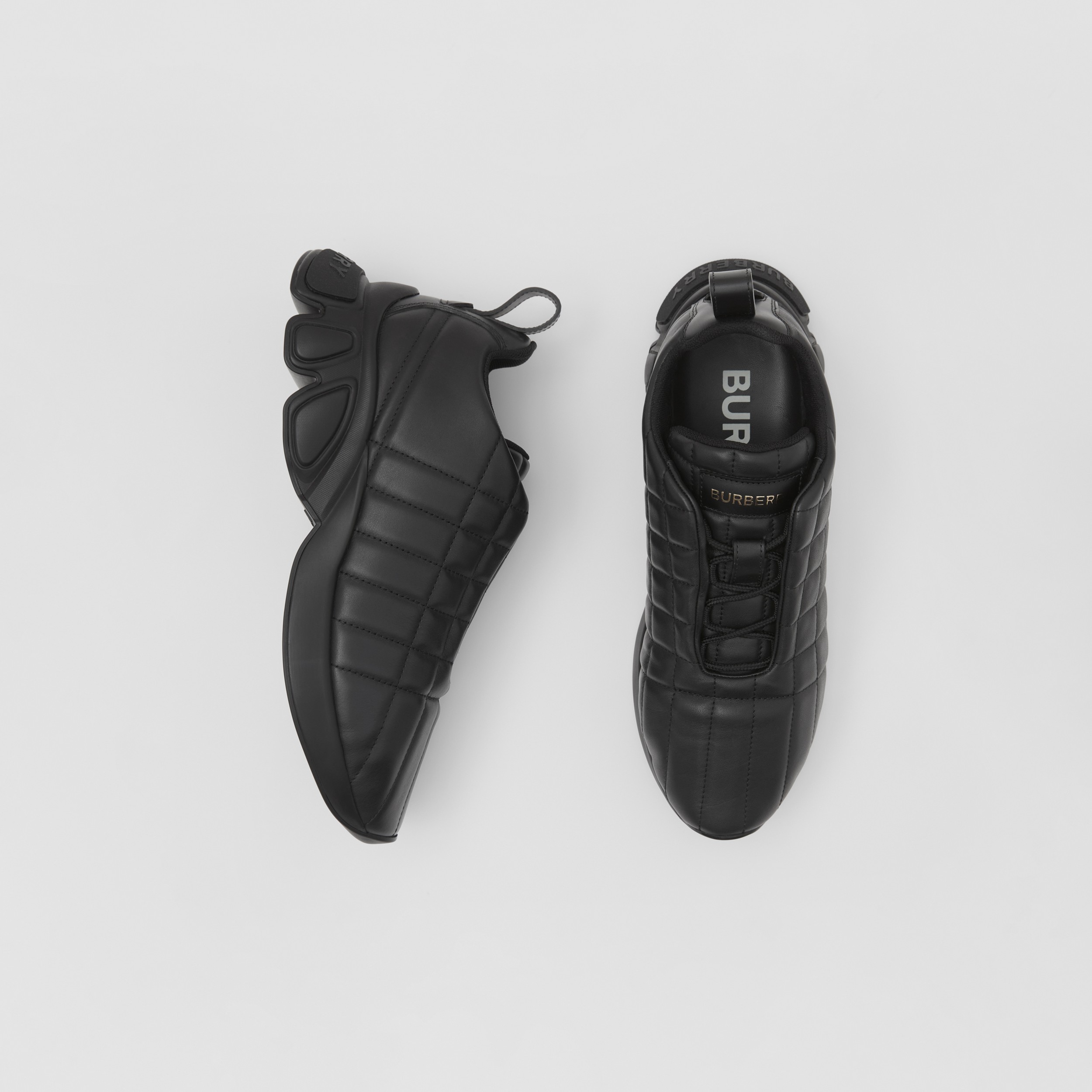 Sneakers classiques en cuir matelassé (Noir) | Site officiel Burberry® - 3