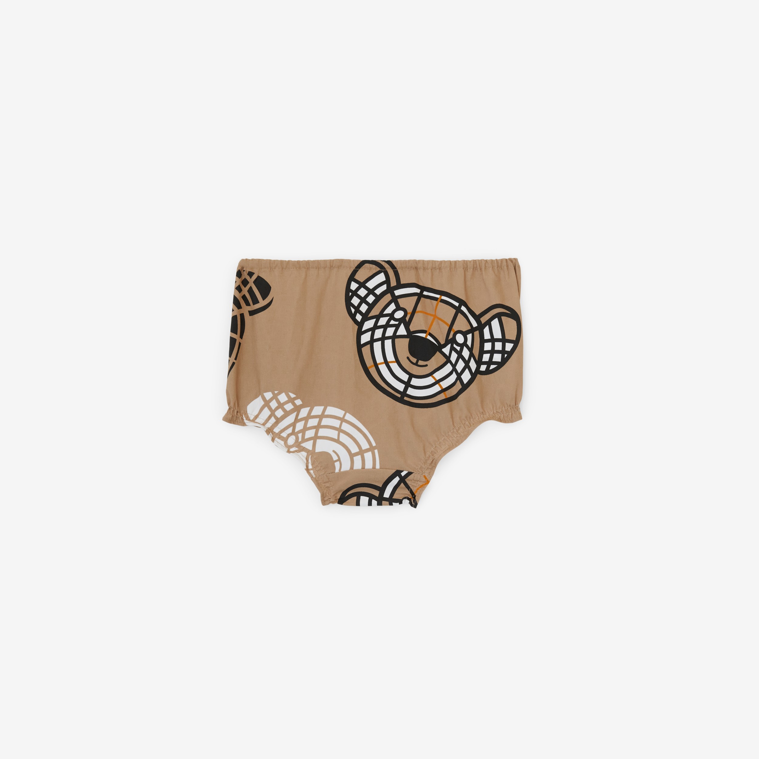 Thomas Bear Print Cotton Dress with Bloomers in Archive Beige - Children | Burberry® Official - 4