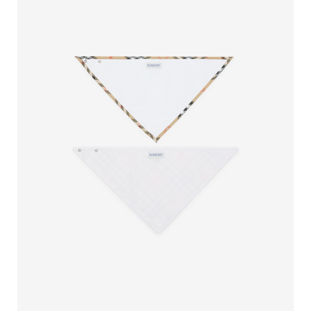  Check Cotton Two-piece Bib Set