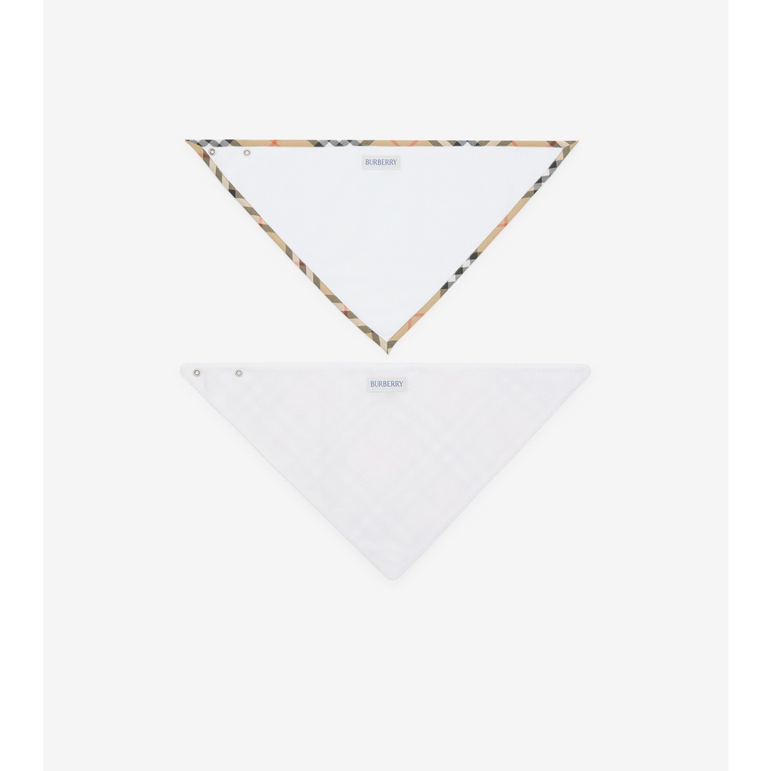 Check Cotton Two-piece Bib Set