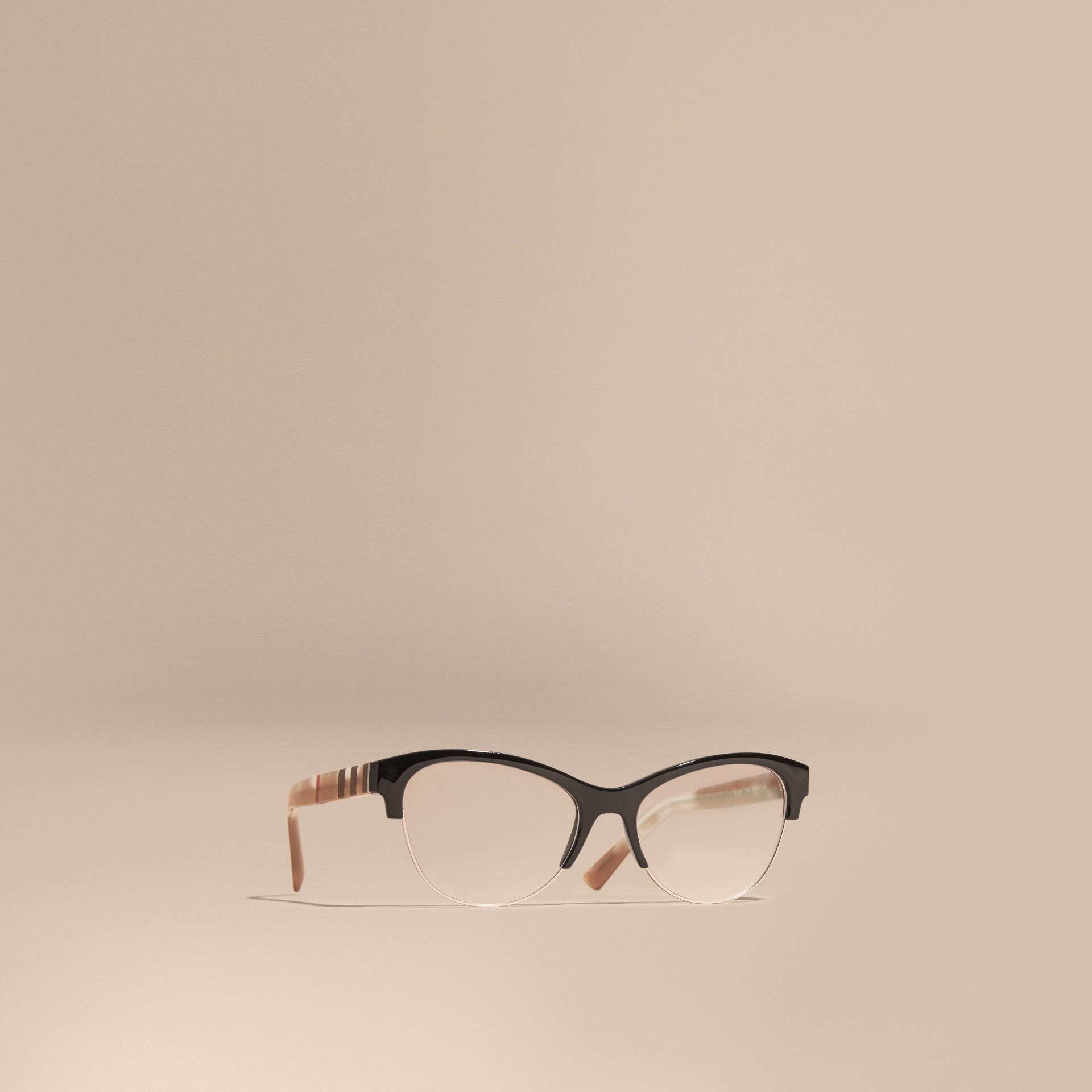 Half-rimmed Cat-eye Optical Frames Black Burberry Canada