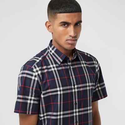 short sleeve burberry shirt mens