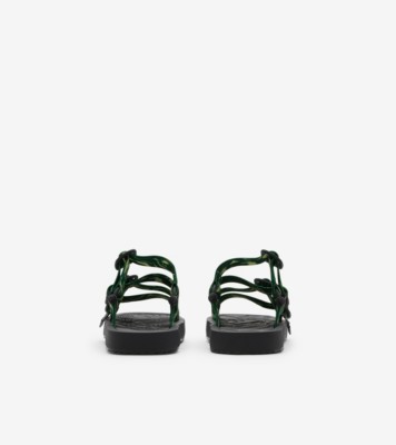 Burberry Rose nylon strap sandals - Green