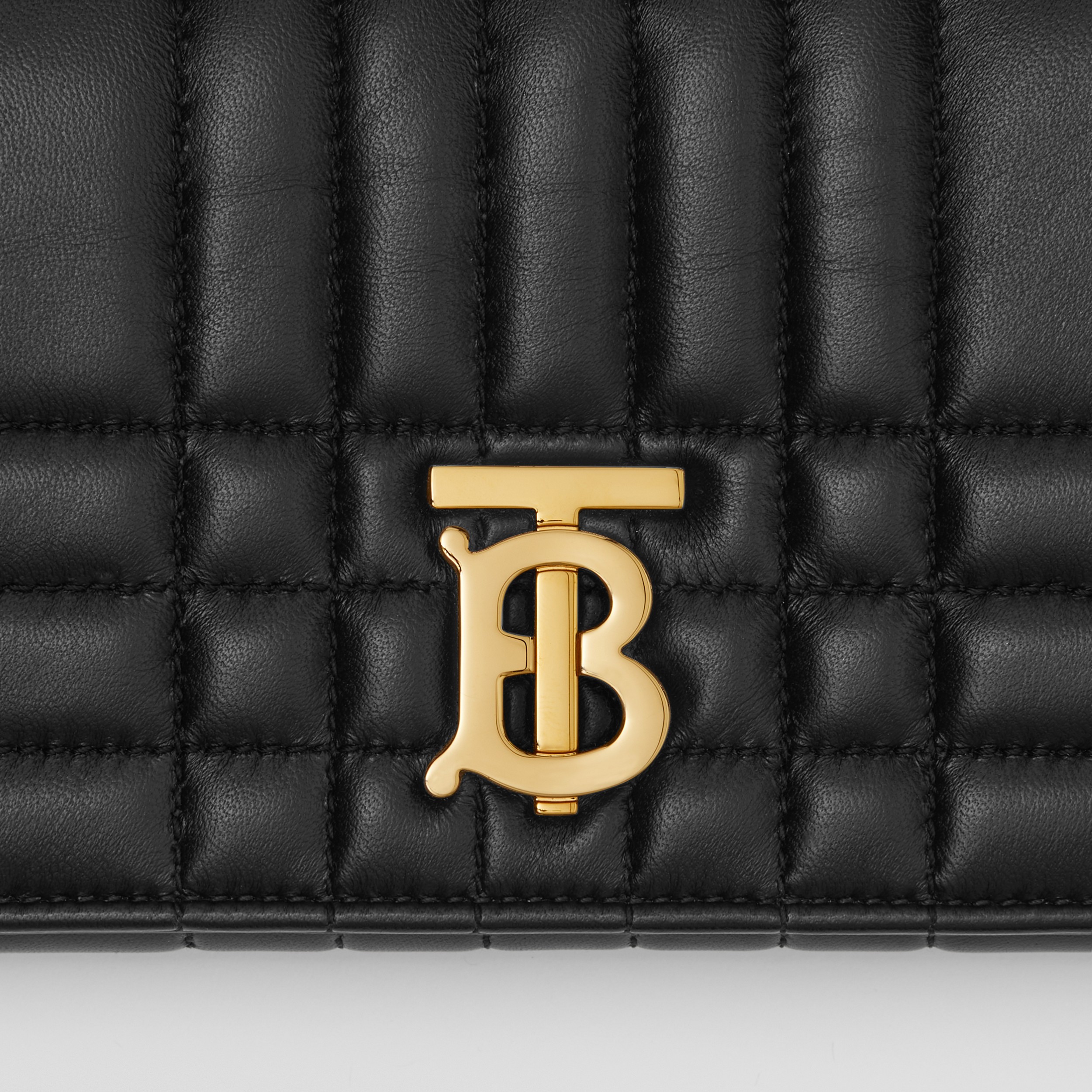 Quilted Leather Lola Wallet with Detachable Strap in Black/light Gold - Women | Burberry® Official - 2