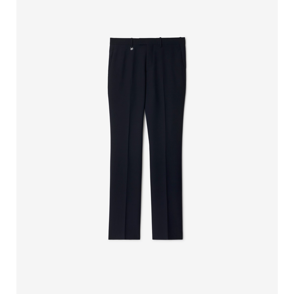 Burberry Wool Mohair Tailored Trousers In Navy