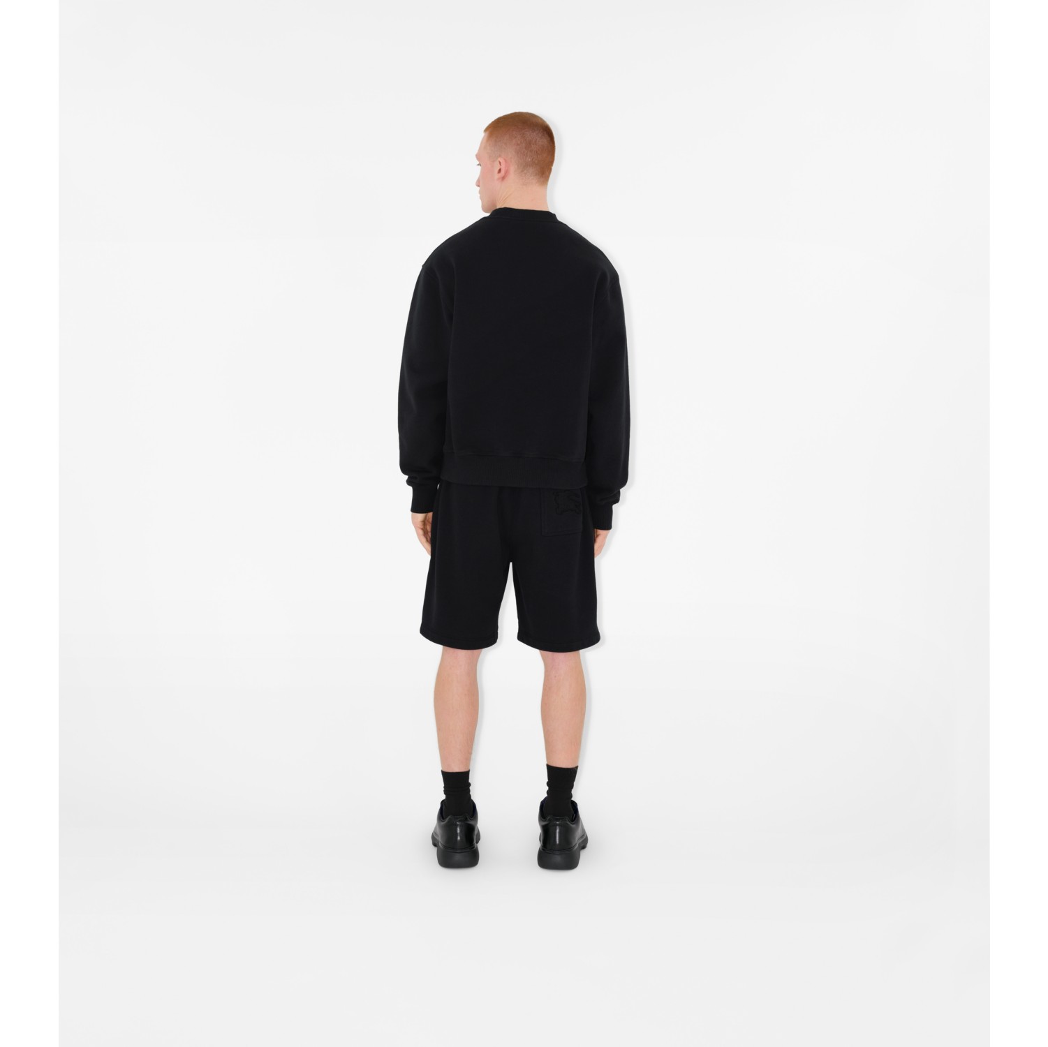 Cotton Shorts in Black - Men