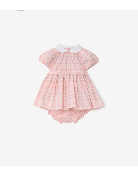 Check Cotton Dress with Bloomers