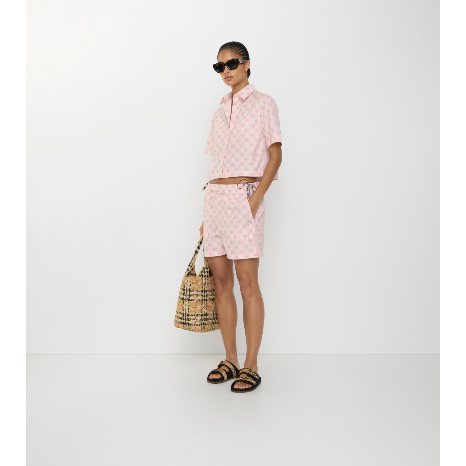 EKD Checkerboard​ Cotton Poplin Shorts