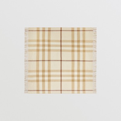 Exaggerated Check Cashmere Blanket
