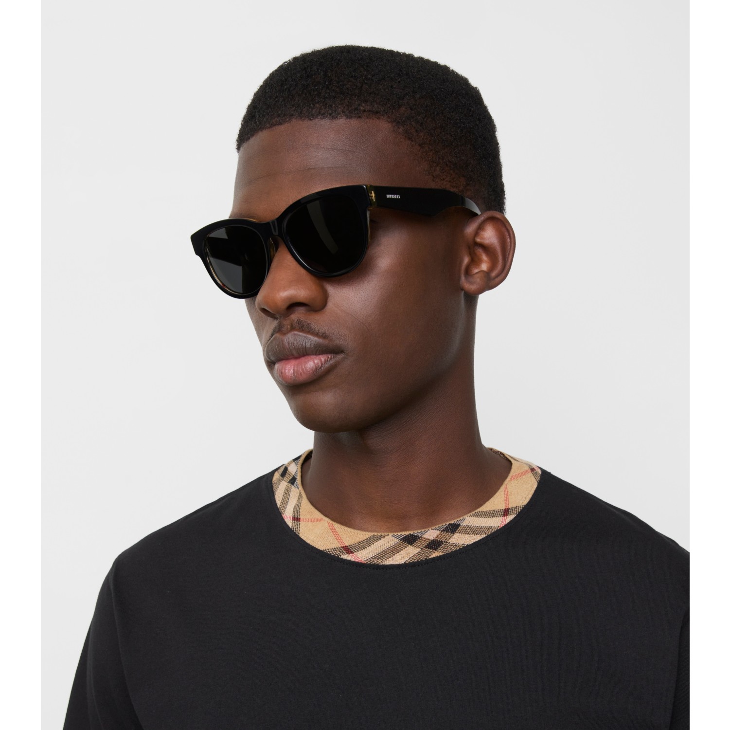 Check Round Sunglasses