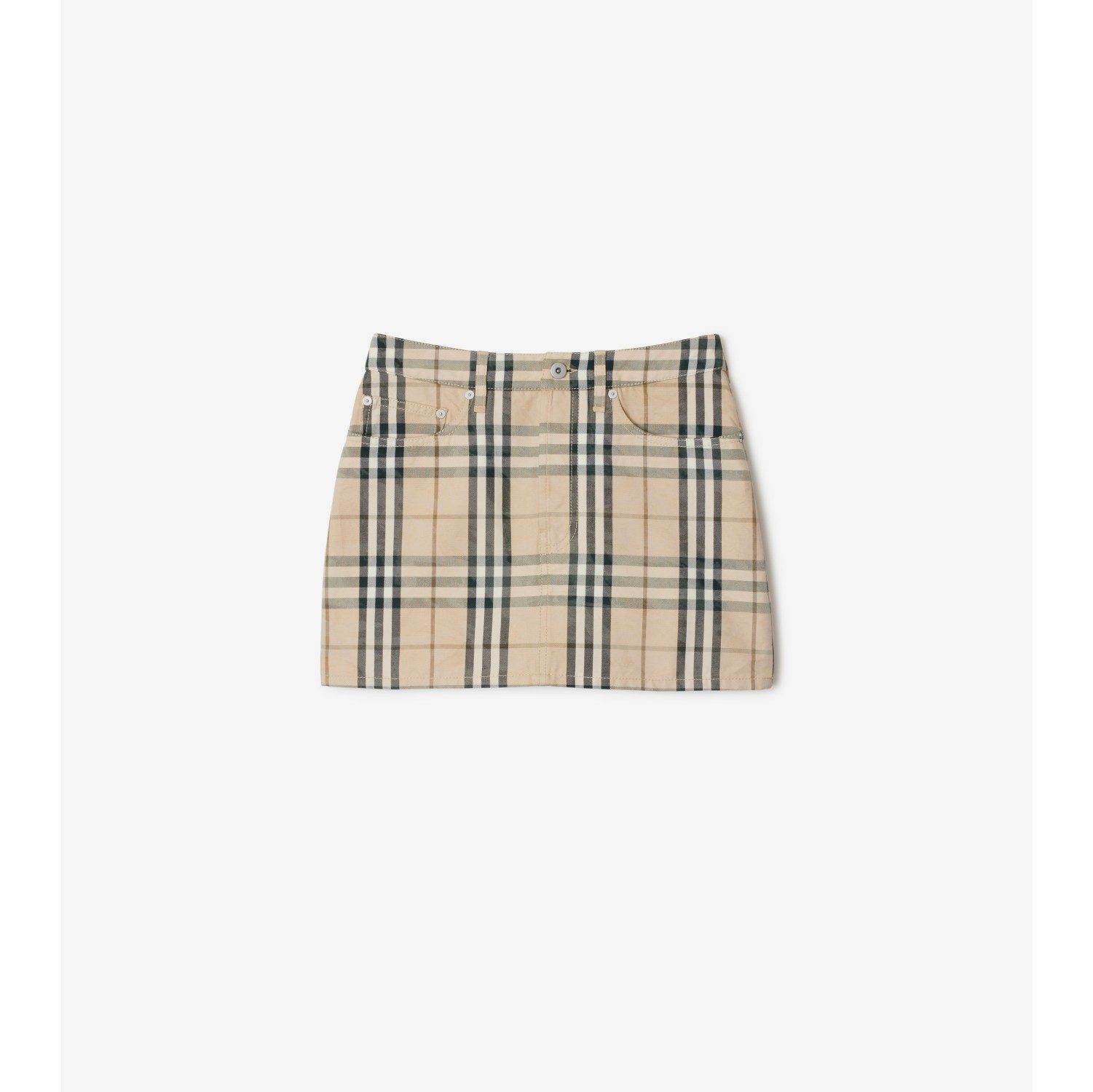 チェック デニム ミニスカート (グレイン) - ウィメンズ, コットン | Burberry®公式サイト