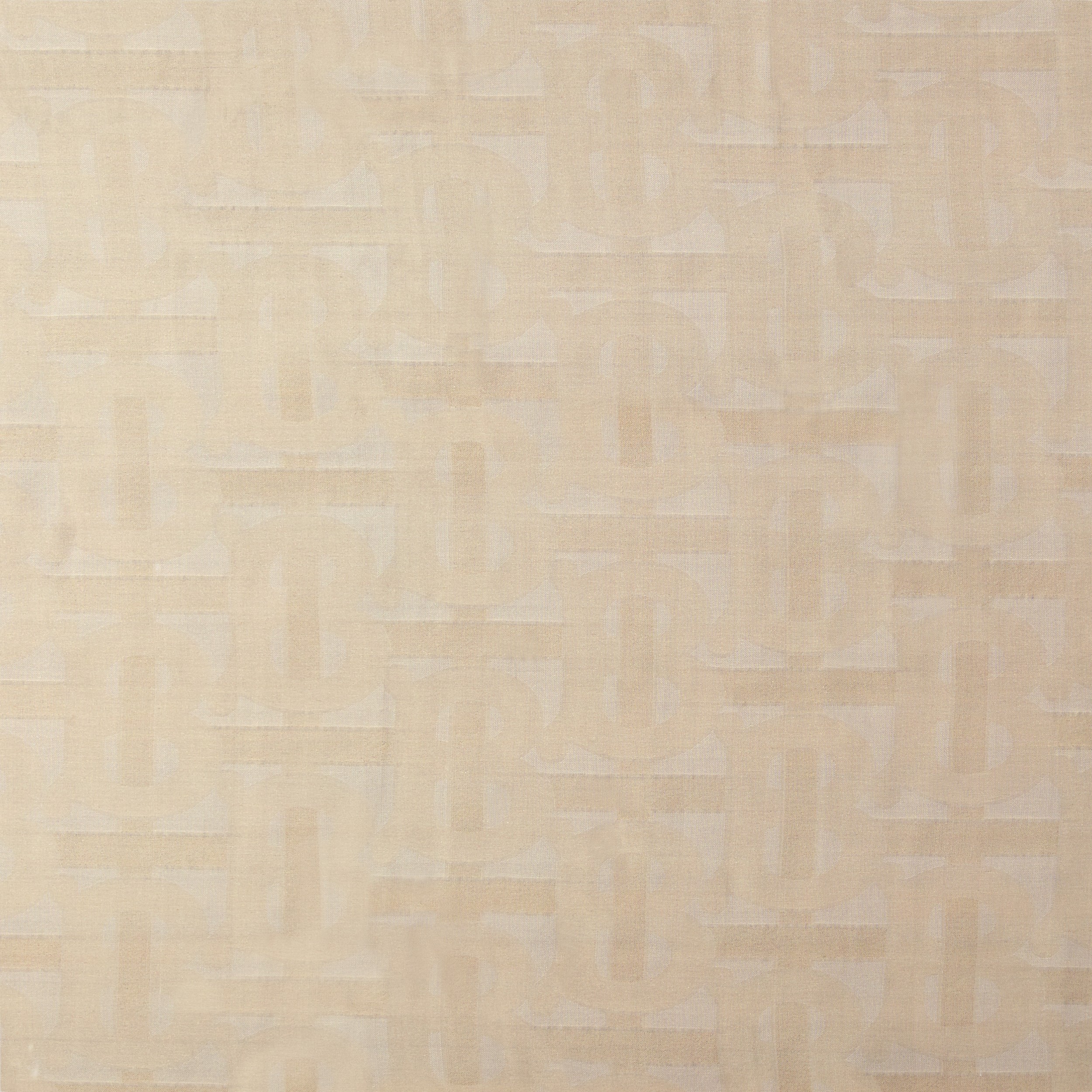Monogram Silk Chiffon Jacquard Scarf in Soft Fawn | Burberry® Official - 2