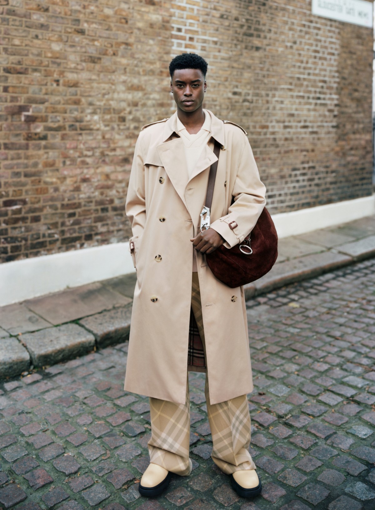 Burberry store trench man