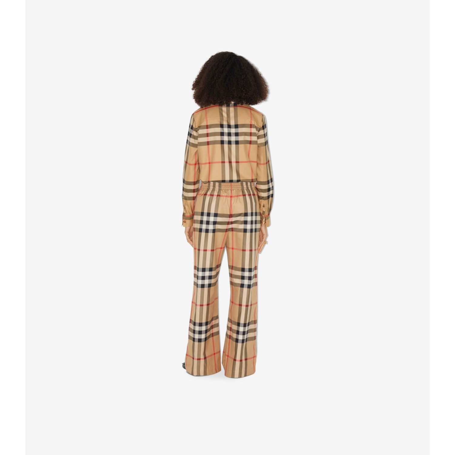 Burberry check hot sale trousers womens