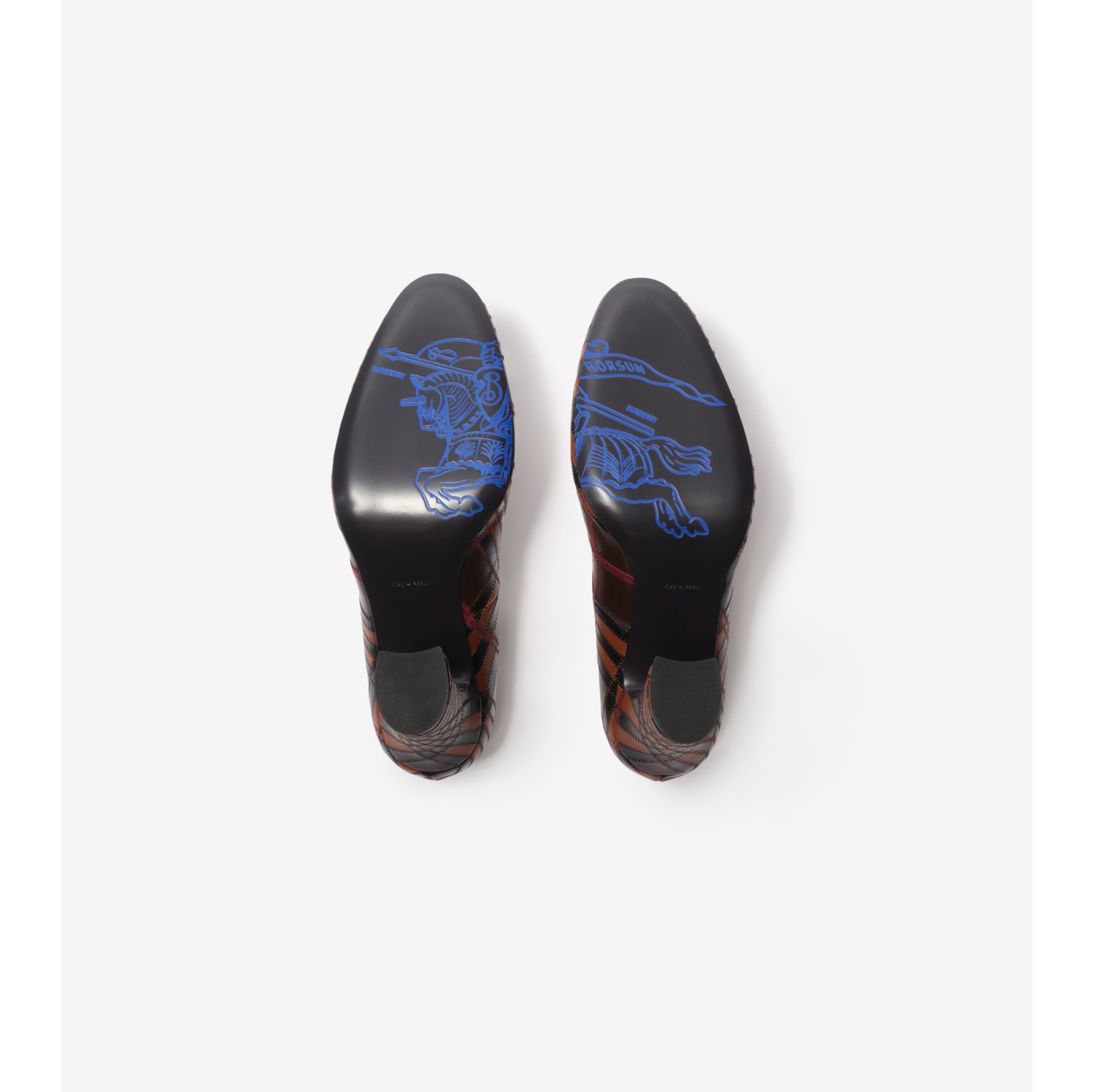 Check Leather Trinket Pumps