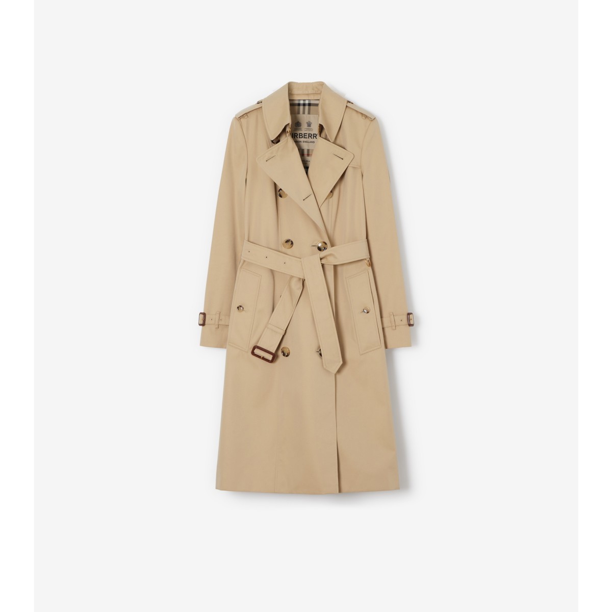 Burberry Long Chelsea Heritage Trench Coat In Honey