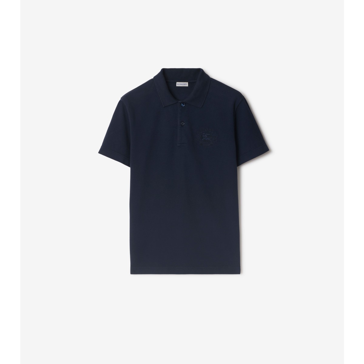 Shop Burberry Ekd Cotton Polo Shirt In Storm