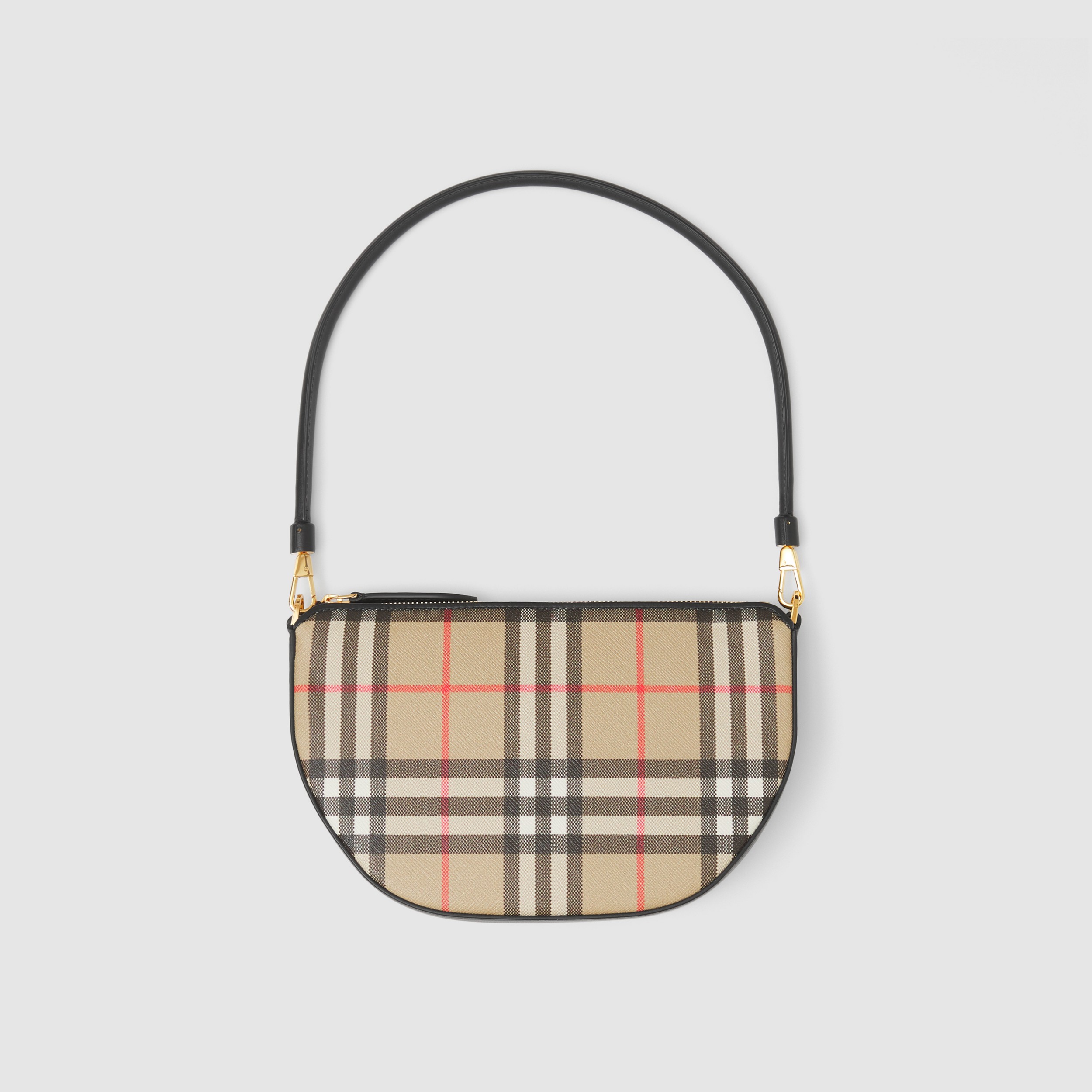 Vintage Check Cotton Olympia Pouch in Archive Beige - Women | Burberry® Official - 1
